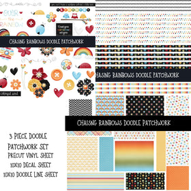 Chasing Rainbows Doodle Patchwork Set