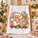 Boop the nose Santa DTF Transfers for pillows and towels