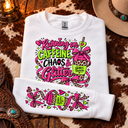 Caffeine, Chaos and Glitter DTF Transfers 2pc set