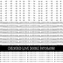 Checkered Love Doodle Patchwork Set