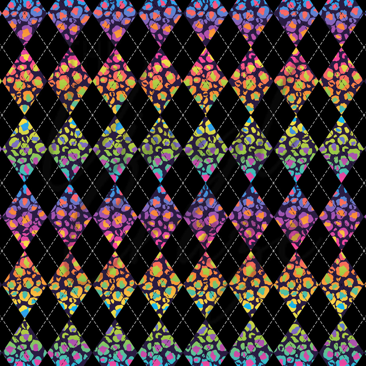 Cheetah Argyle Ombre Adhesive Vinyl