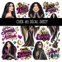 Cher UV DTF Decal sheets 12 Designs available