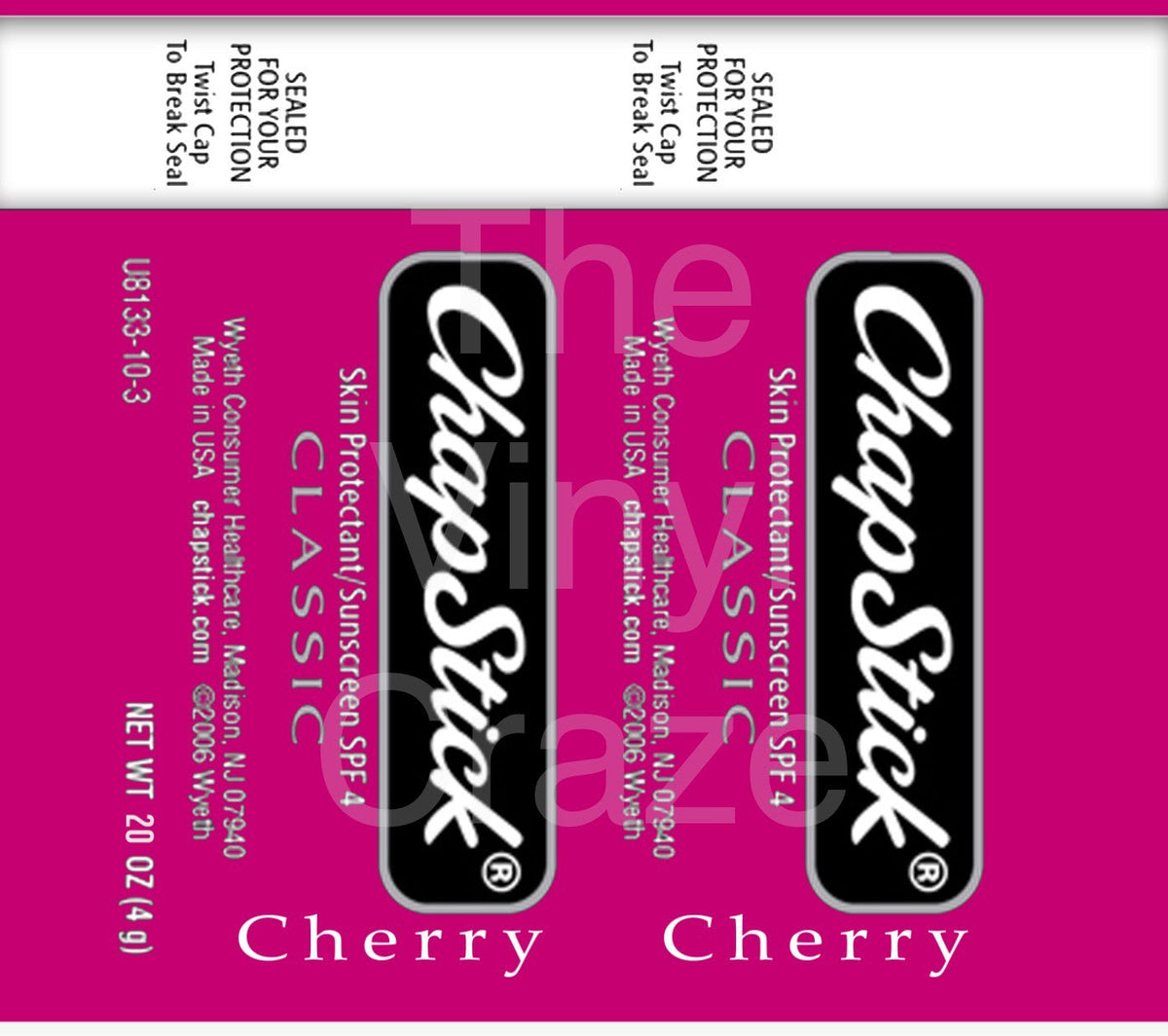 Cherry Lip Balm Adhesive Vinyl Wrap