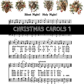 Christmas Carols UV DTF Decal Sheets 5 sheet designs to choose from