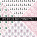 Pink Coquette Christmas precut Vsplits 12x12 vinyl sheet 2 designs available