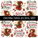Christmas Fairies UV DTF Decal sheets 13 Designs available