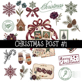 Christmas Post UV DTF Decal sheets 2 Designs available