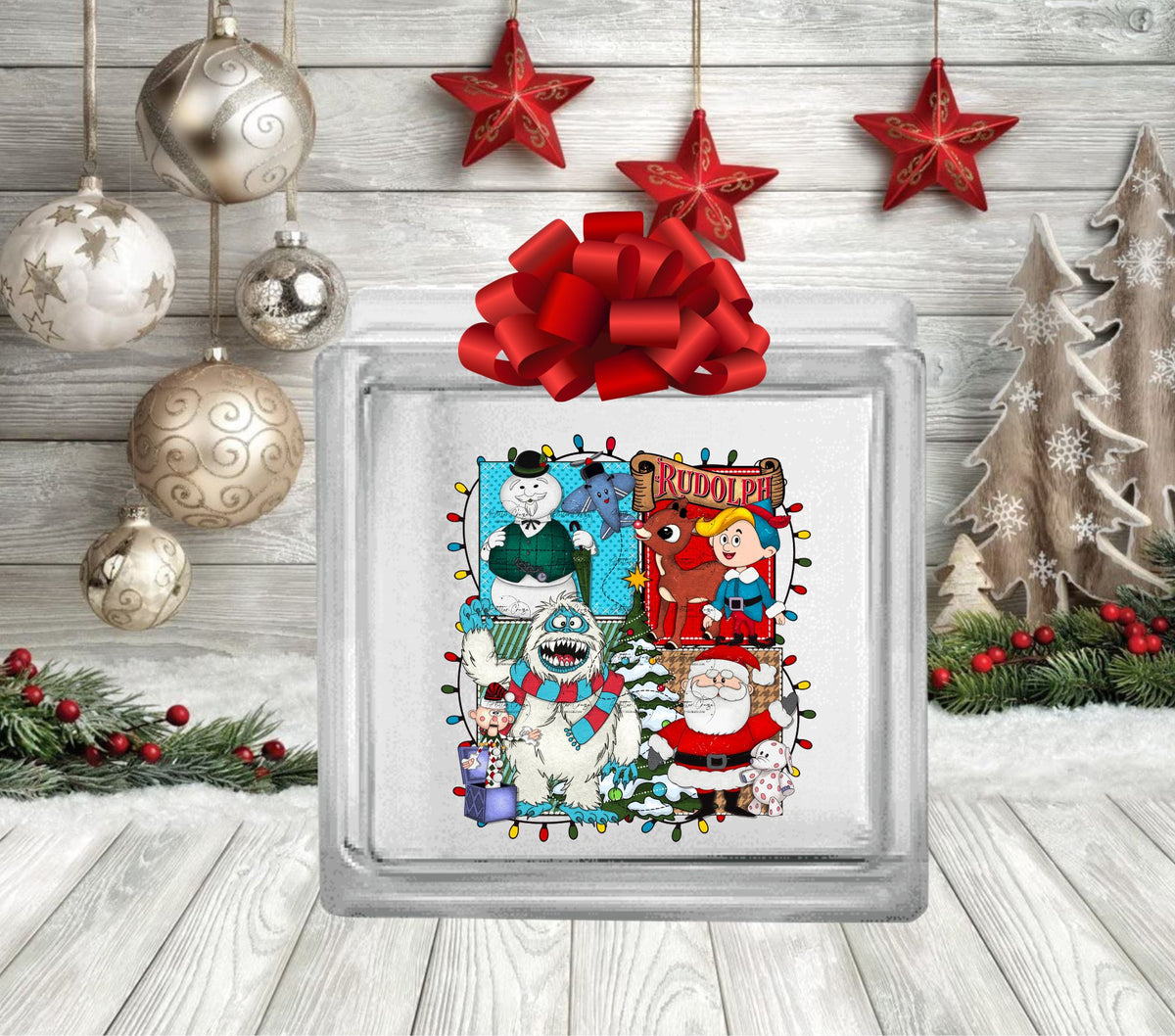 Rudolph UV DTF Glass Block Decals