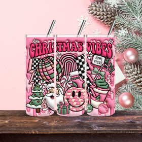 Christmas Vibes Vinyl Tumbler Wrap