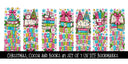 Christmas, Cocoa and Books  Bookmark UV DTF Decal sheet- 7 Designs per sheet 3 sheet options