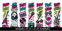 Rockbands Bookmark UV DTF Decal sheet- set of 7 Designs