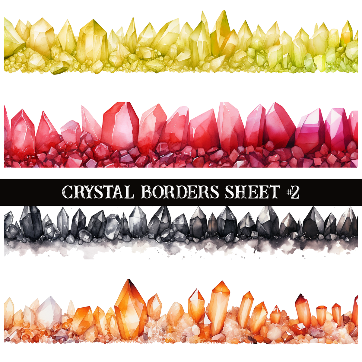 Crystal Border decal Sheets