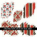 Christmas in NYC UV DTF Decal sheets 9 Designs available