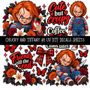 Chucky and Tiffany UV DTF Decal sheets 4 Designs available