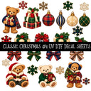 Classic Christmas UV DTF Decal sheets 7 Designs available
