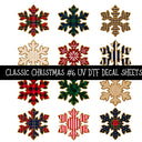 Classic Christmas UV DTF Decal sheets 7 Designs available
