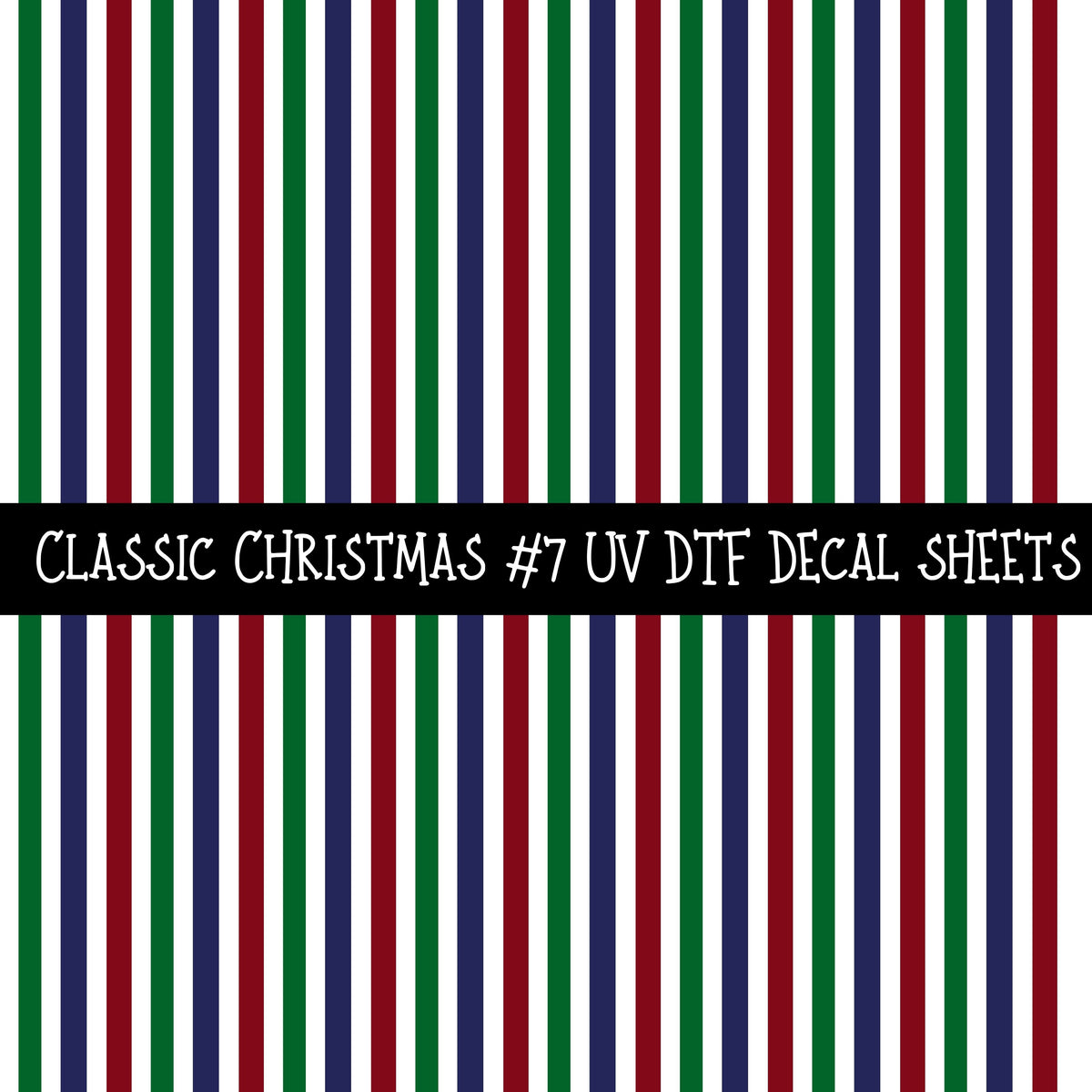 Classic Christmas UV DTF Decal sheets 7 Designs available