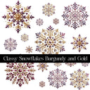 Classy Snowflakes Decal sheets- 7 Color Options