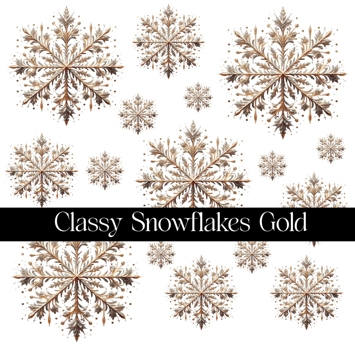 Classy Snowflakes Decal sheets- 7 Color Options