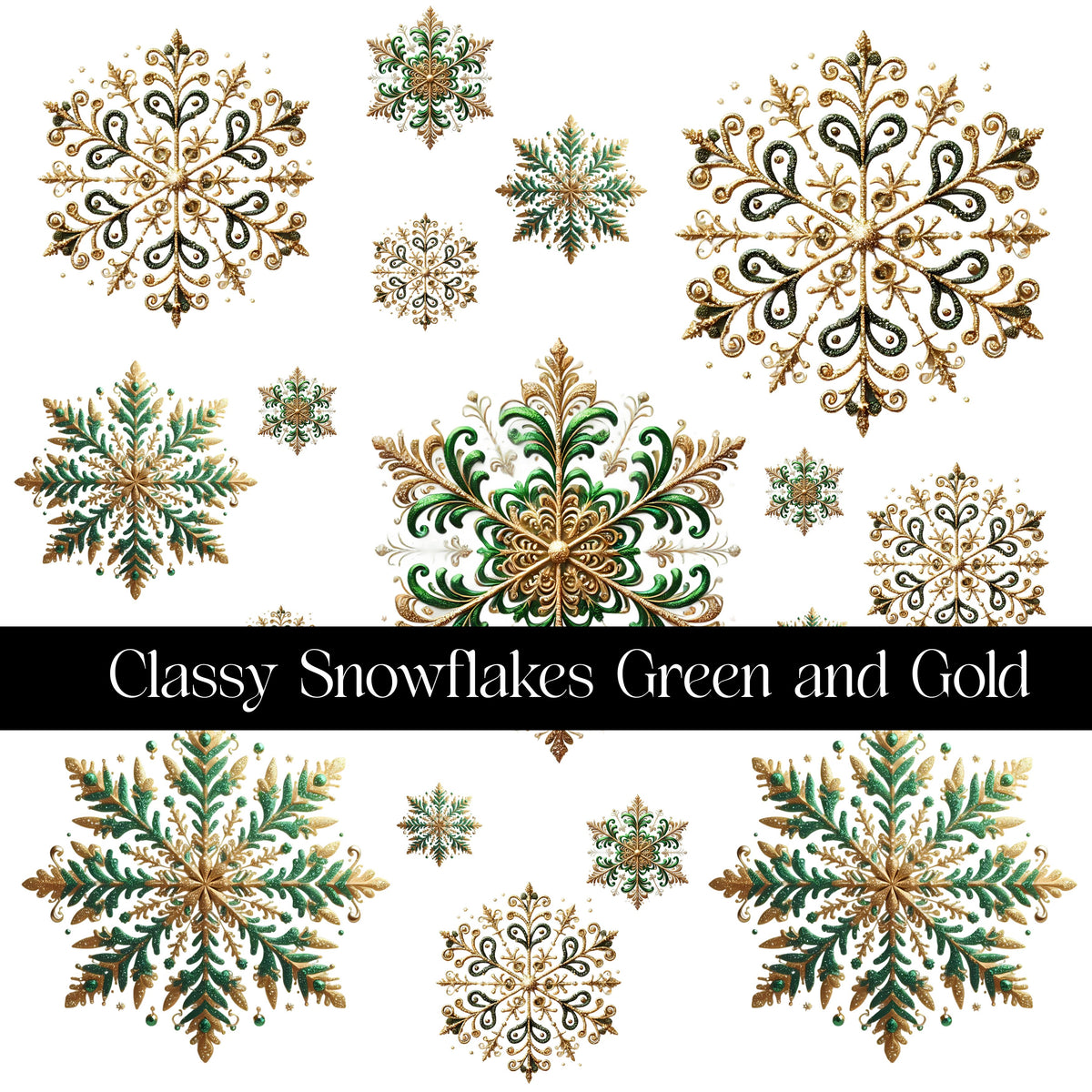 Classy Snowflakes Decal sheets- 7 Color Options