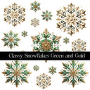 Classy Snowflakes Decal sheets- 7 Color Options