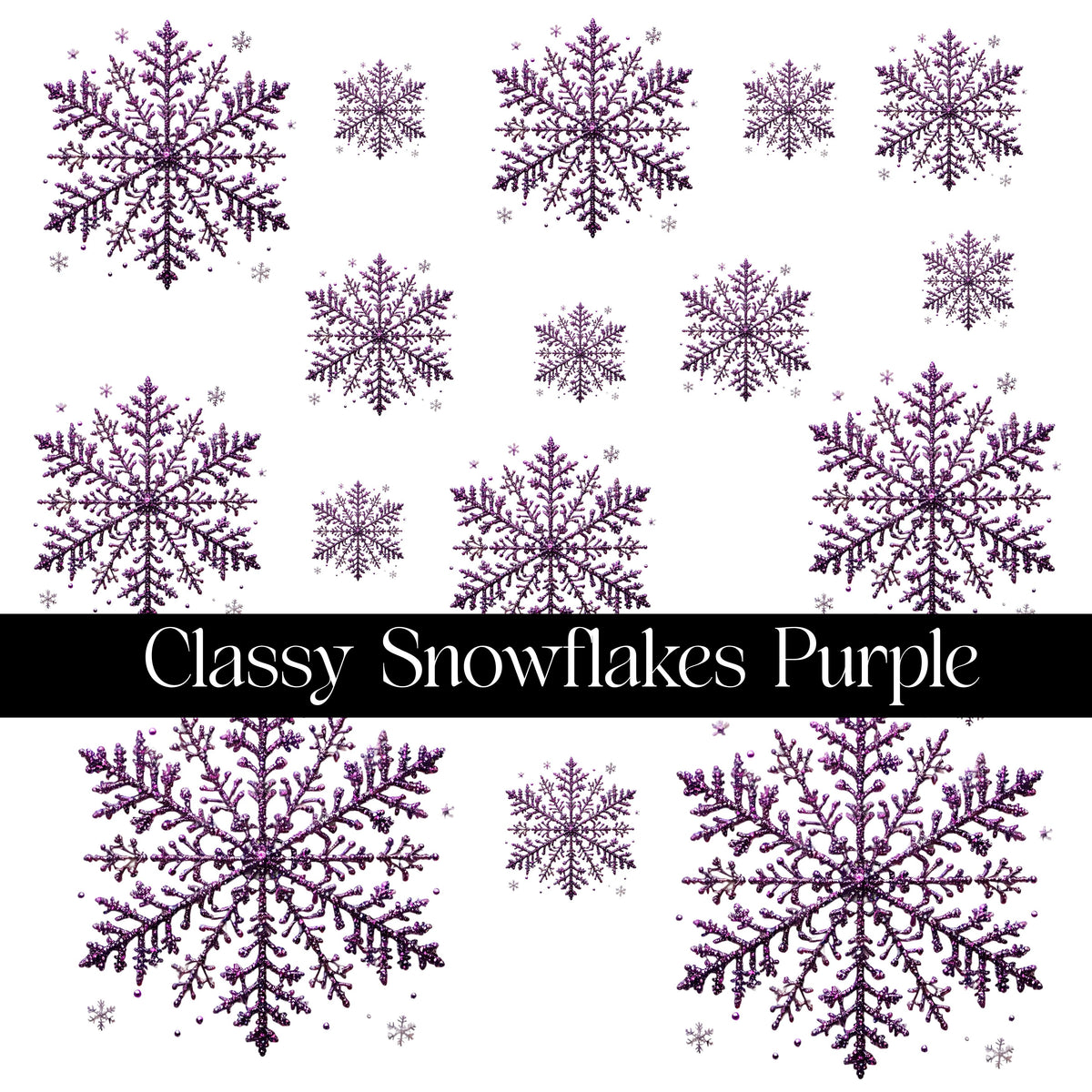 Classy Snowflakes Decal sheets- 7 Color Options