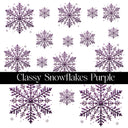 Classy Snowflakes Decal sheets- 7 Color Options