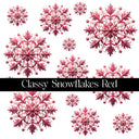 Classy Snowflakes Decal sheets- 7 Color Options