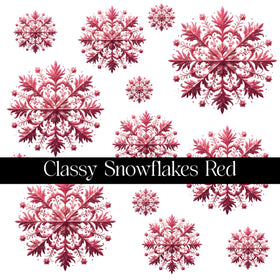 Classy Snowflakes Decal sheets- 7 Color Options