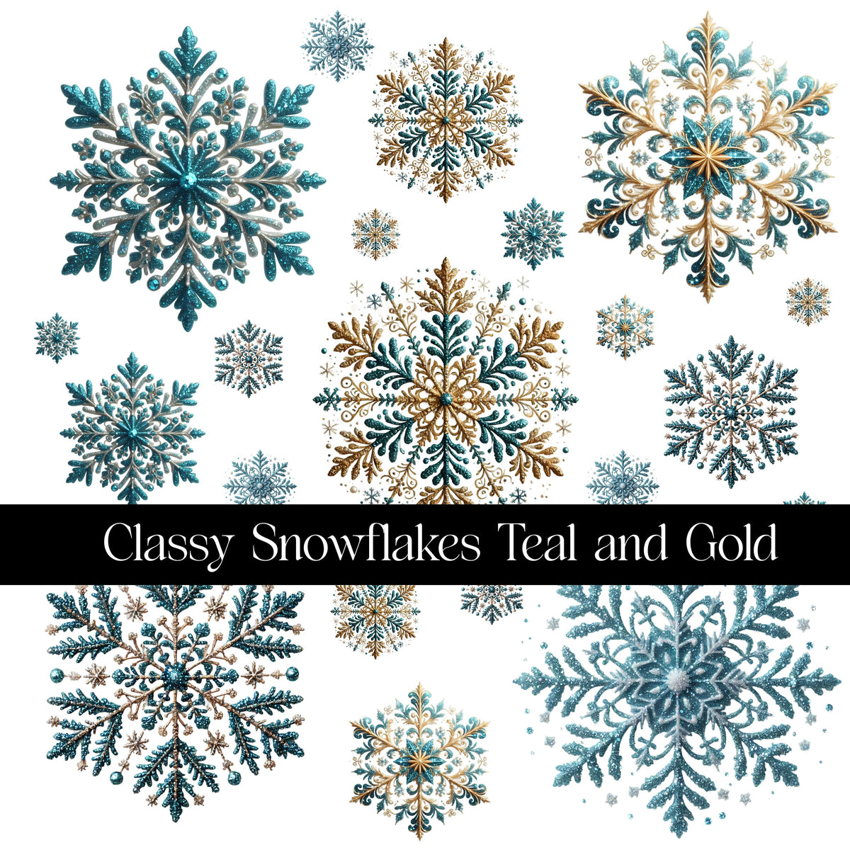 Classy Snowflakes Decal sheets- 7 Color Options