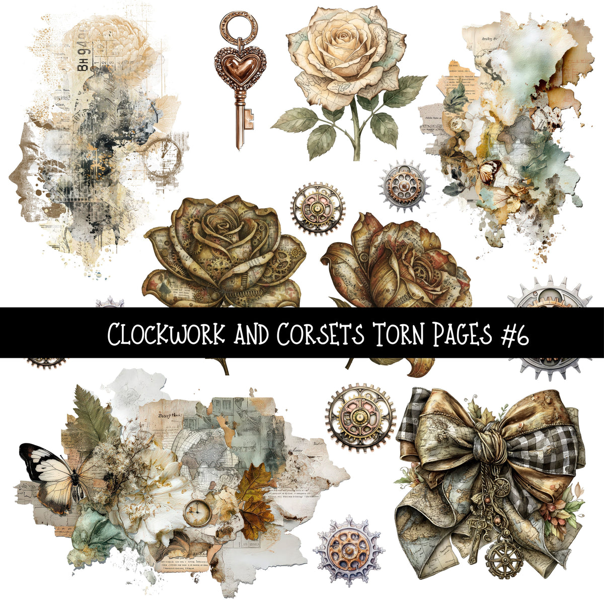 Clockwork and Corsets UV DTF Decal sheets 7 Designs available