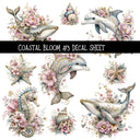 Coastal Bloom UV DTF Decal sheets 5 design Options  available