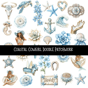 Coastal Cowgirl Doodle Patchwork Set