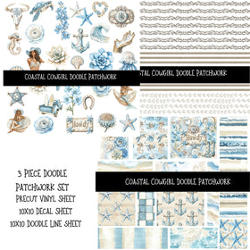 Coastal Cowgirl Doodle Patchwork Set
