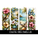 Coastal Vibes Panels UV DTF Decal sheet 6 designs to choose from