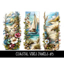 Coastal Vibes Panels UV DTF Decal sheet 6 designs to choose from