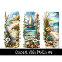 Coastal Vibes Panels UV DTF Decal sheet 6 designs to choose from