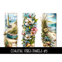 Coastal Vibes Panels UV DTF Decal sheet 6 designs to choose from
