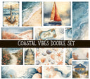 Coastal Vibes Doodle Patchwork Set