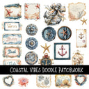 Coastal Vibes Doodle Patchwork Set
