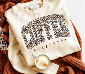 Coffee Weather Leopard DTF Transfers