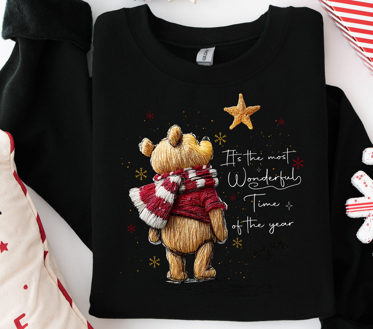 Most wonderful- Pooh white lettering DTF Transfers
