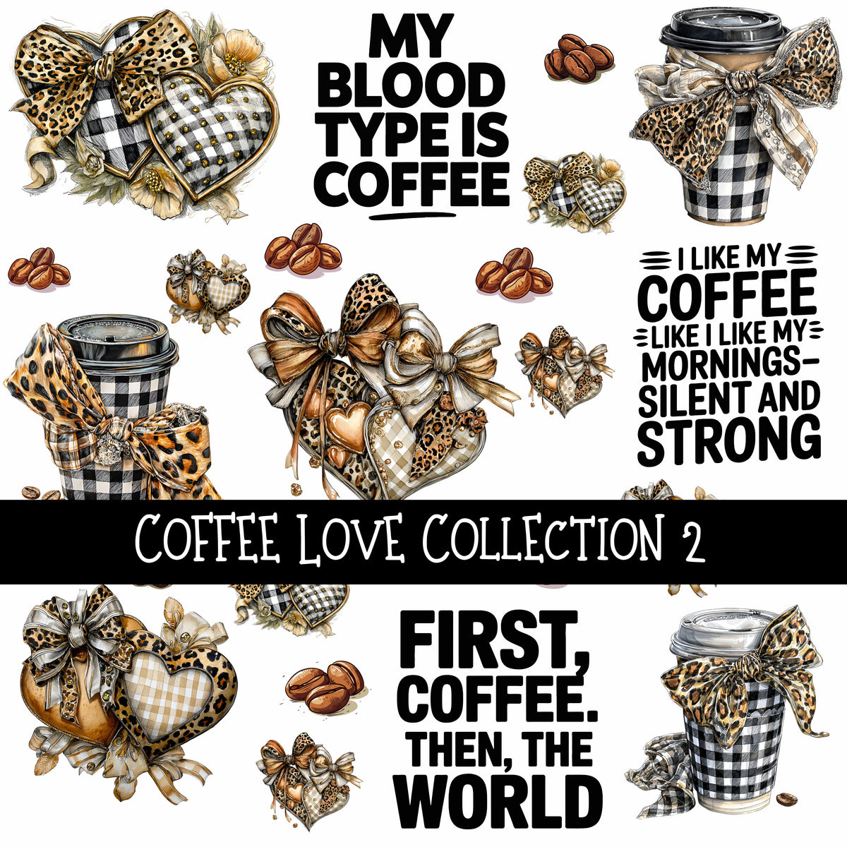 Coffee Love Collection 5 UV Decal sheets to choose from