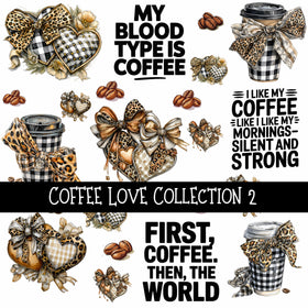 Coffee Love Collection 5 UV Decal sheets to choose from