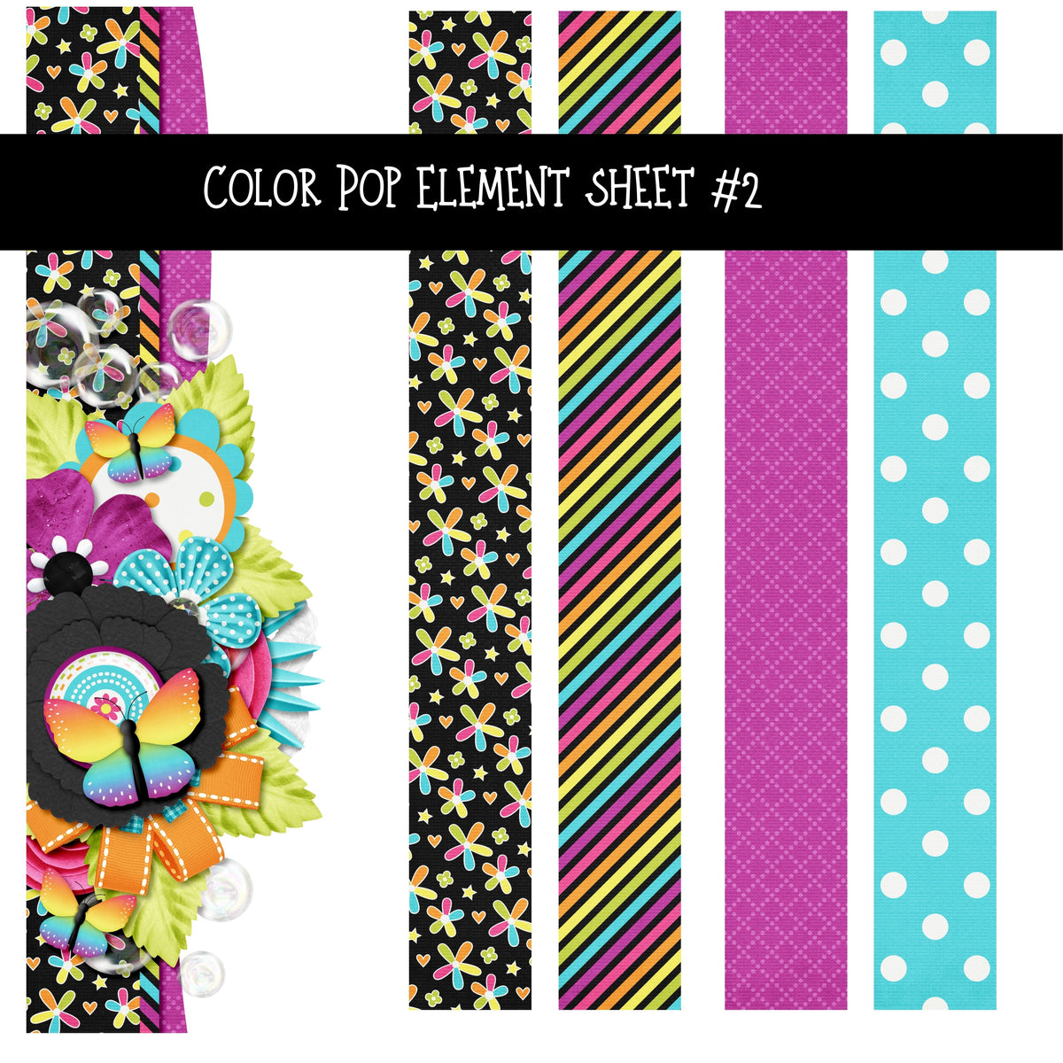 Color Pop Element UV DTF Decal sheets 8 Sheet Designs to choose from
