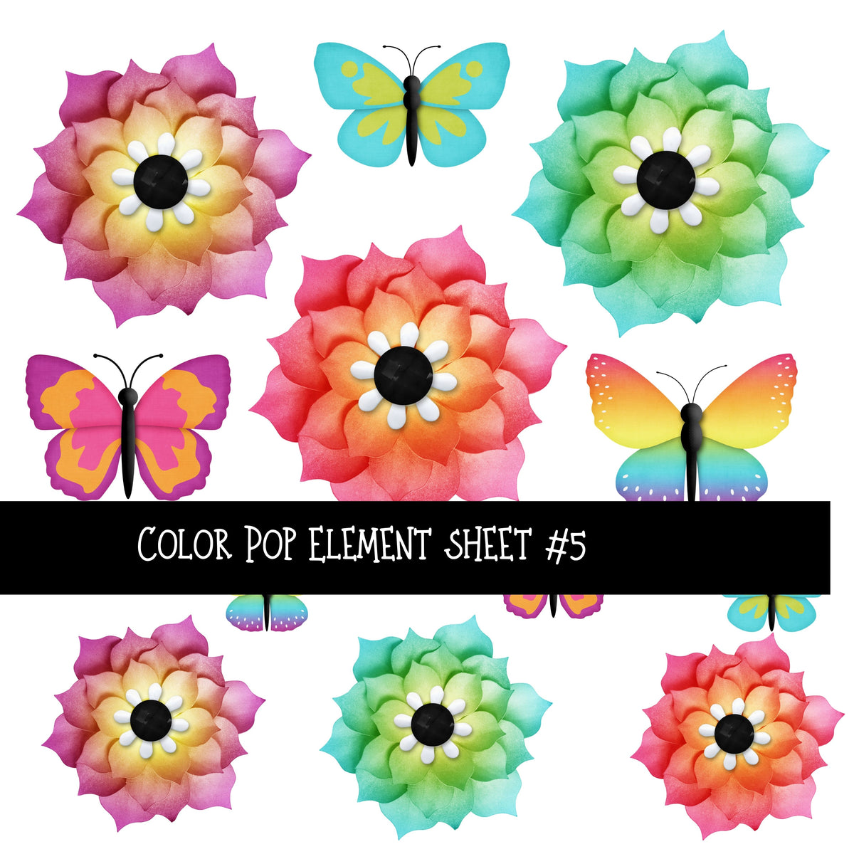 Color Pop Element UV DTF Decal sheets 8 Sheet Designs to choose from