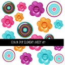 Color Pop Element UV DTF Decal sheets 8 Sheet Designs to choose from