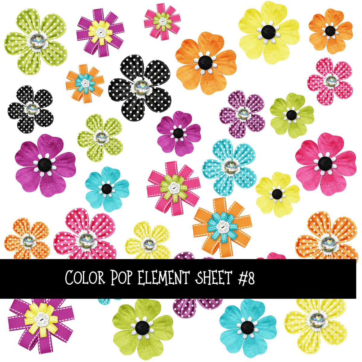 Color Pop Element UV DTF Decal sheets 8 Sheet Designs to choose from
