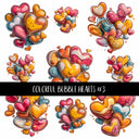 Colorful Bubble Hearts UV Decal sheets 3 to choose from