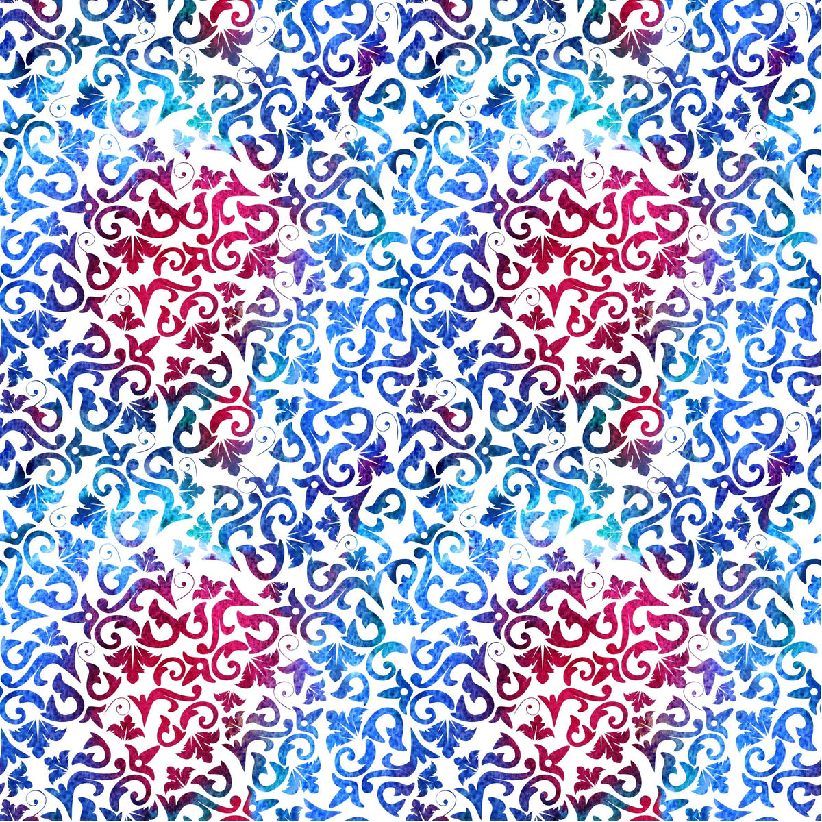 Colorful Damask - Adhesive Vinyl